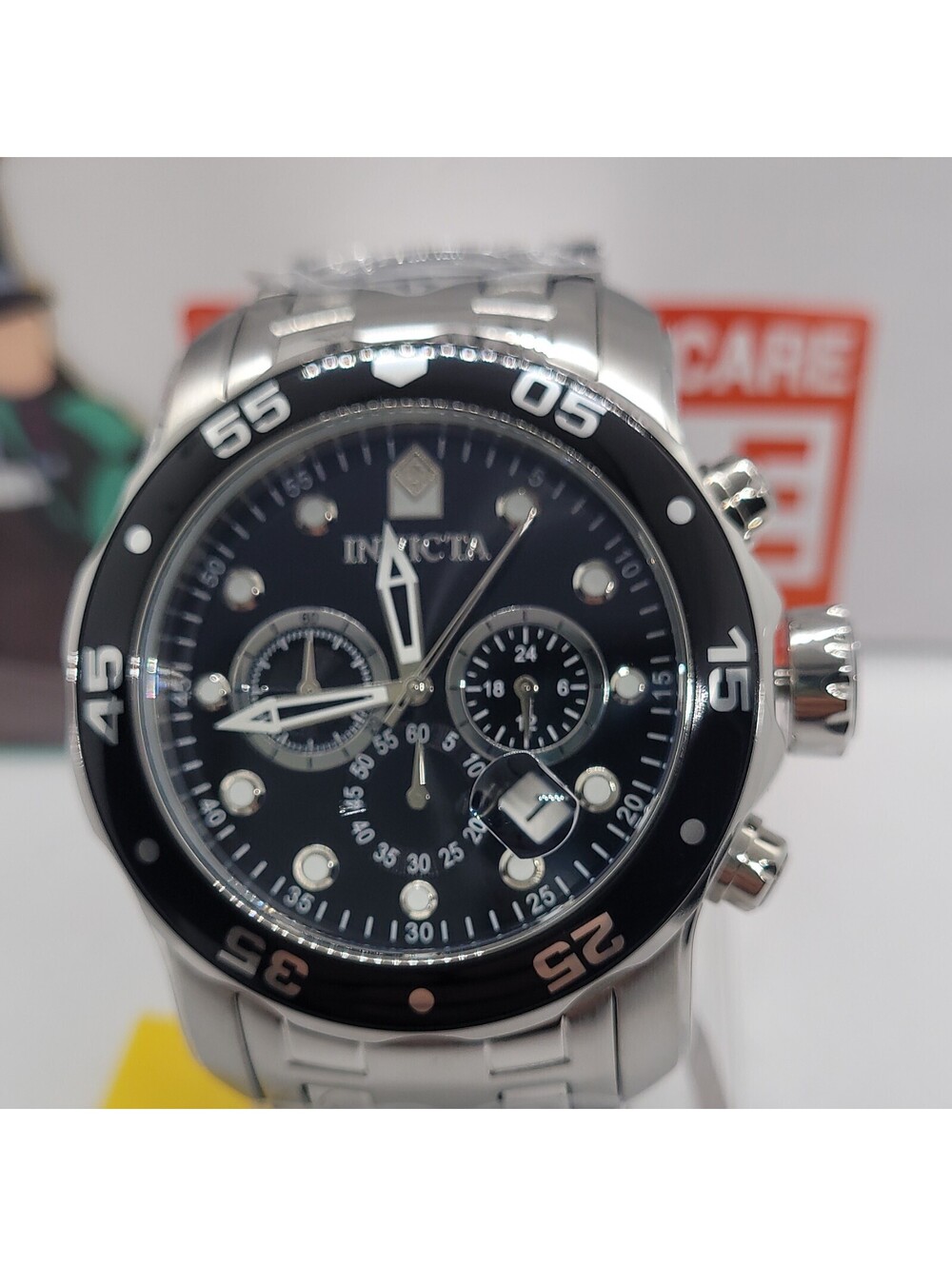 232 invicta pro diver scuba Men's Watch 48mm black dial stainless steel